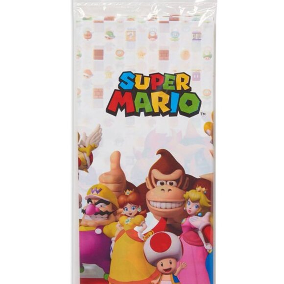 Super Mario Brothers Plastic Table Cover, Kids Birthday Party Decoration 54 x 96 - Picture 2 of 3